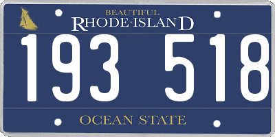RI license plate 193518
