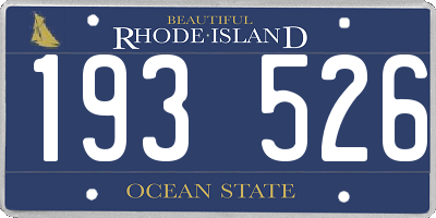 RI license plate 193526
