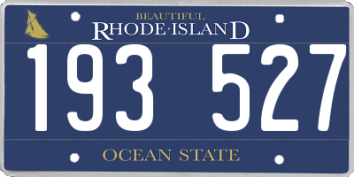 RI license plate 193527