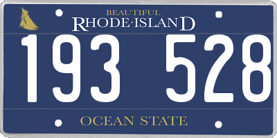 RI license plate 193528