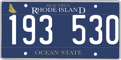 RI license plate 193530