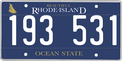 RI license plate 193531