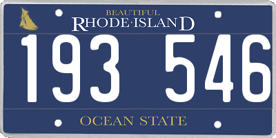 RI license plate 193546