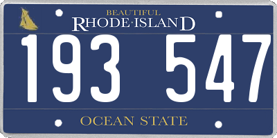 RI license plate 193547