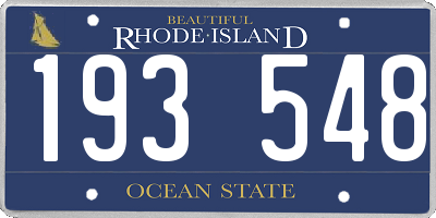 RI license plate 193548