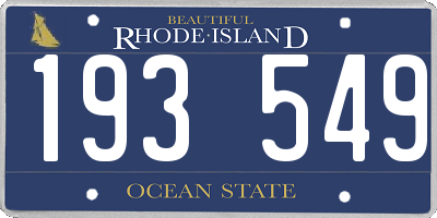 RI license plate 193549