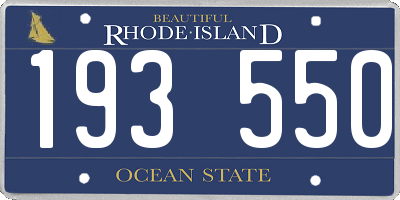 RI license plate 193550