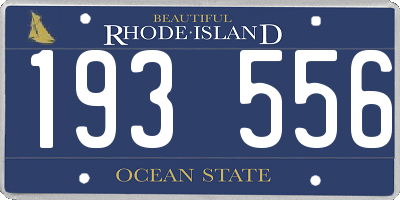 RI license plate 193556