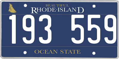 RI license plate 193559