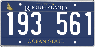 RI license plate 193561