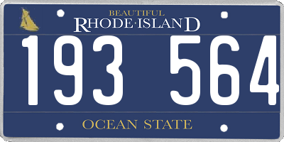 RI license plate 193564