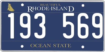 RI license plate 193569