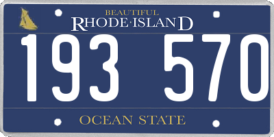 RI license plate 193570