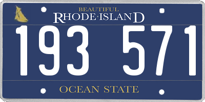 RI license plate 193571