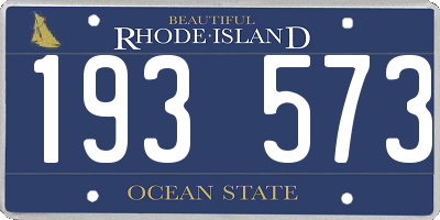 RI license plate 193573