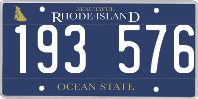RI license plate 193576