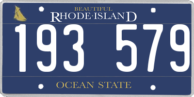 RI license plate 193579