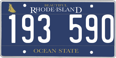 RI license plate 193590