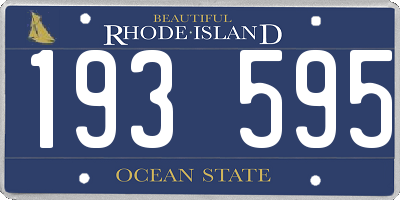 RI license plate 193595