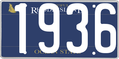 RI license plate 1936