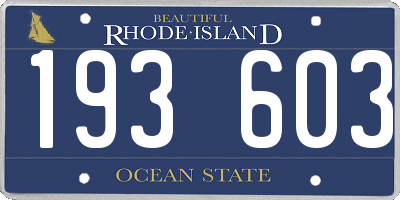 RI license plate 193603