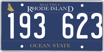 RI license plate 193623