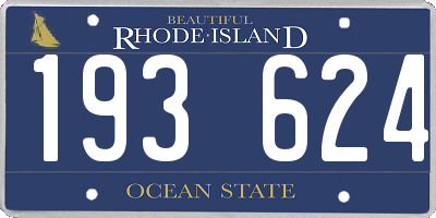 RI license plate 193624