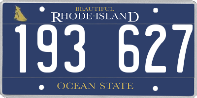 RI license plate 193627