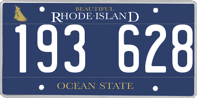 RI license plate 193628