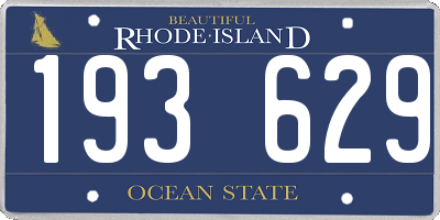 RI license plate 193629