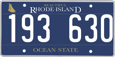 RI license plate 193630