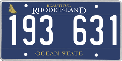 RI license plate 193631