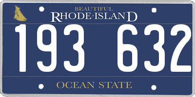RI license plate 193632