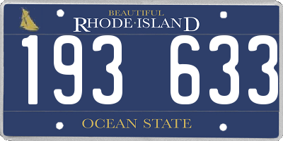 RI license plate 193633