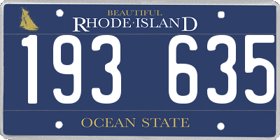 RI license plate 193635