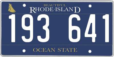 RI license plate 193641