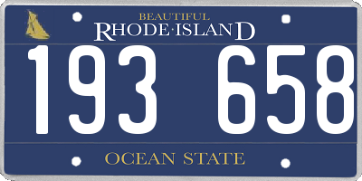 RI license plate 193658