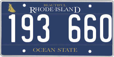 RI license plate 193660