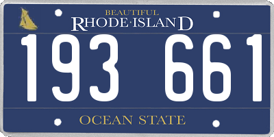 RI license plate 193661