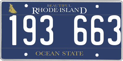 RI license plate 193663