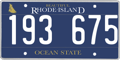 RI license plate 193675