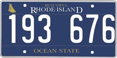 RI license plate 193676