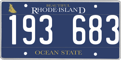 RI license plate 193683