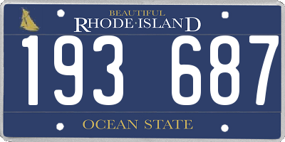 RI license plate 193687