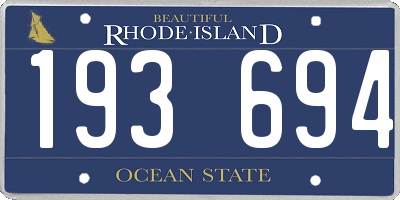 RI license plate 193694