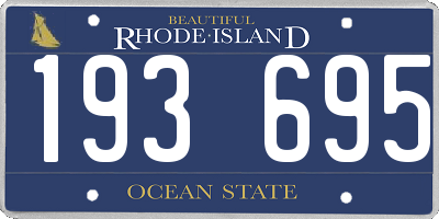 RI license plate 193695
