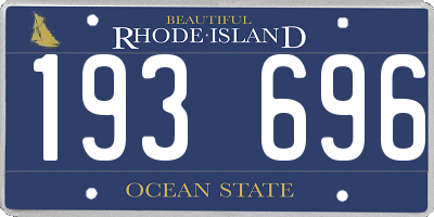 RI license plate 193696