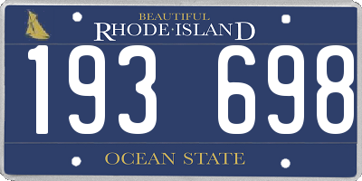 RI license plate 193698