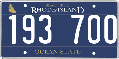 RI license plate 193700