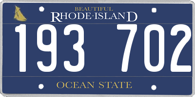 RI license plate 193702